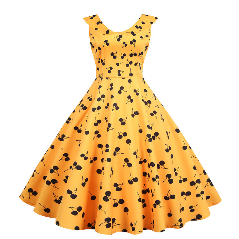 Robe swing femme avec design fruité et jupe évasée Levoire