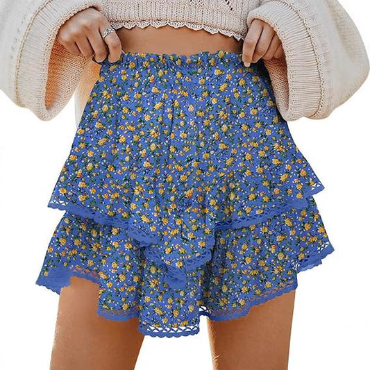 Levoire | Jupes mini plissées superposées taille haute tendance