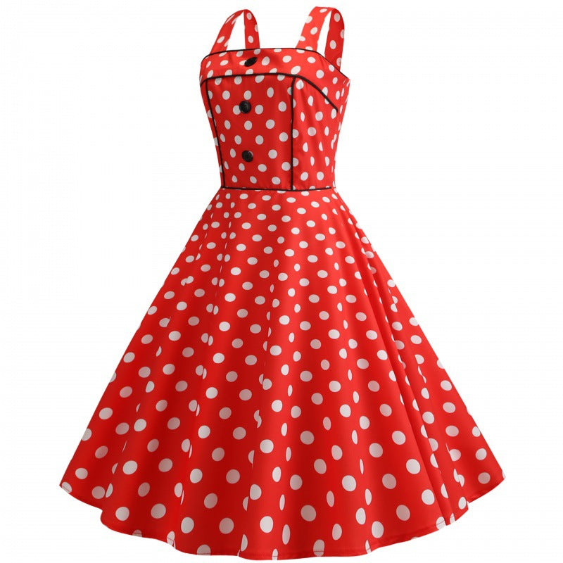 Robe swing pour femmes à pois et silhouette cintrée Levoire