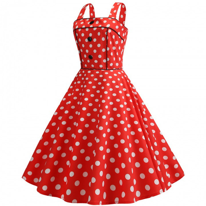 Robe swing pour femmes à pois et silhouette cintrée Levoire