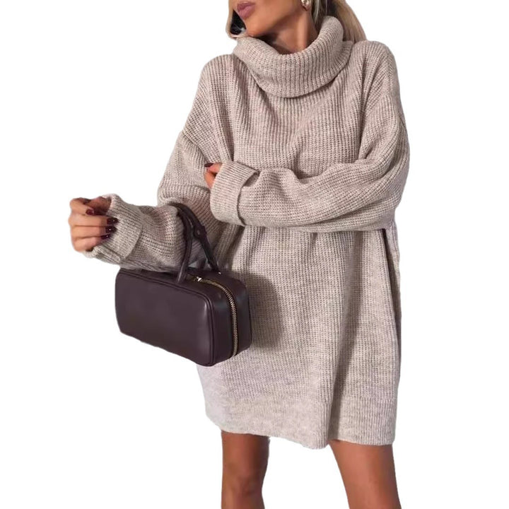 Pull en tricot cosy pour femmes avec col montant Levoire