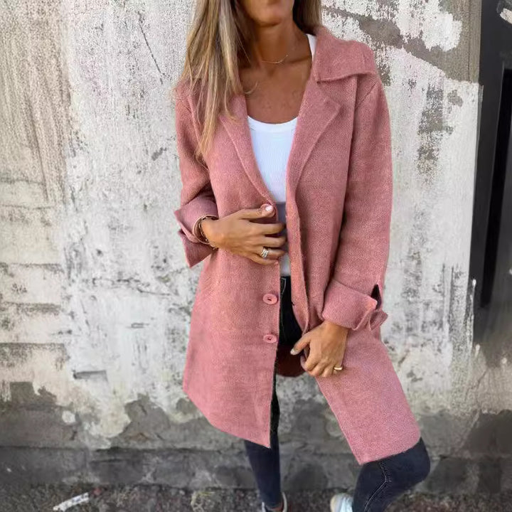 Veste en laine longue élégante pour femmes avec coupe surdimensionnée Levoire