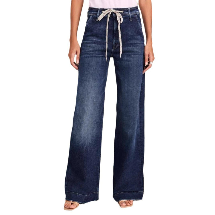 Jeans larges pour femmes avec taille adjustable et détail tendance Levoire