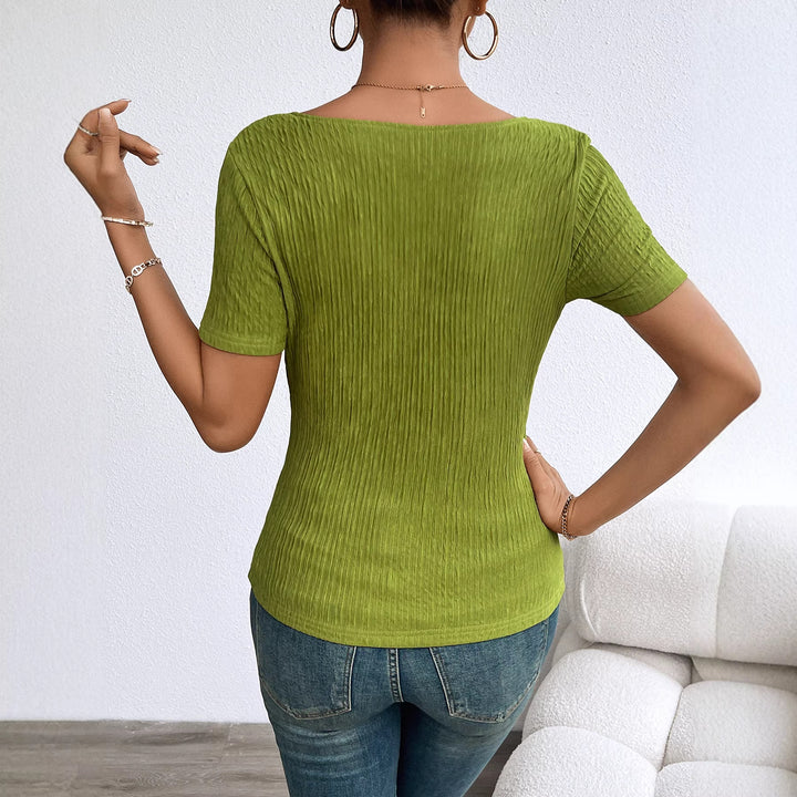 Tops élégants en rib pour femmes avec décolleté en V et coupe flatteuse Levoire