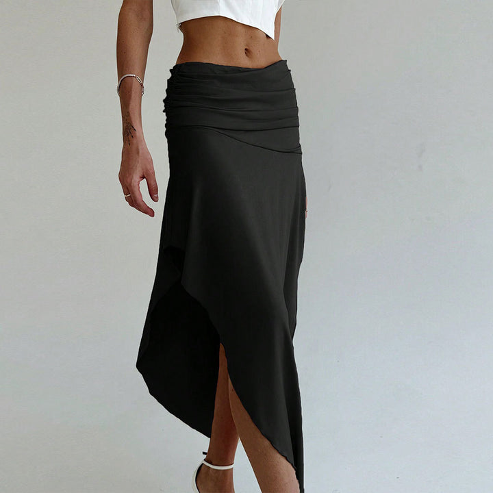 Jupe maxi asymétrique pour femmes avec un élégant drapé Levoire