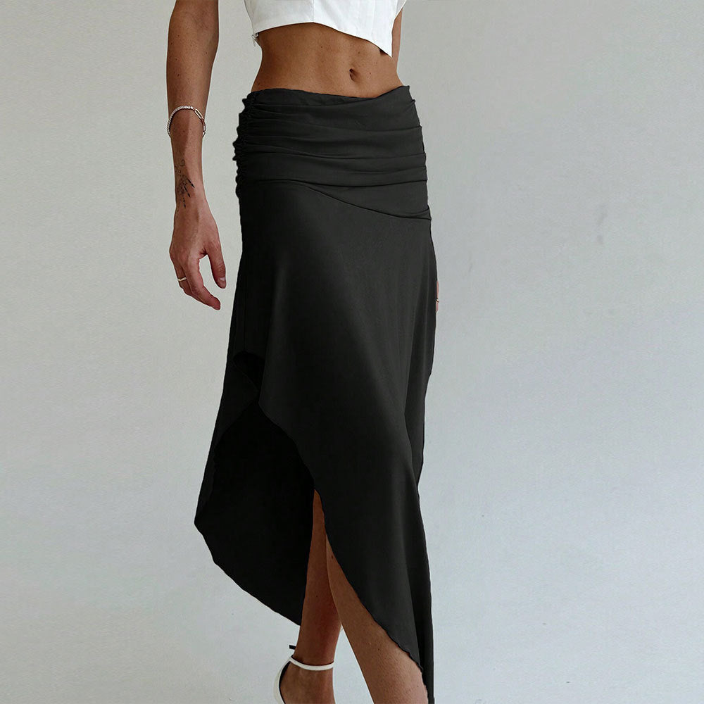 Jupe maxi asymétrique pour femmes avec un élégant froncé Levoire