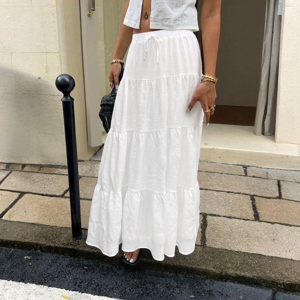 Jupe maxi femme en coton aérien Levoire