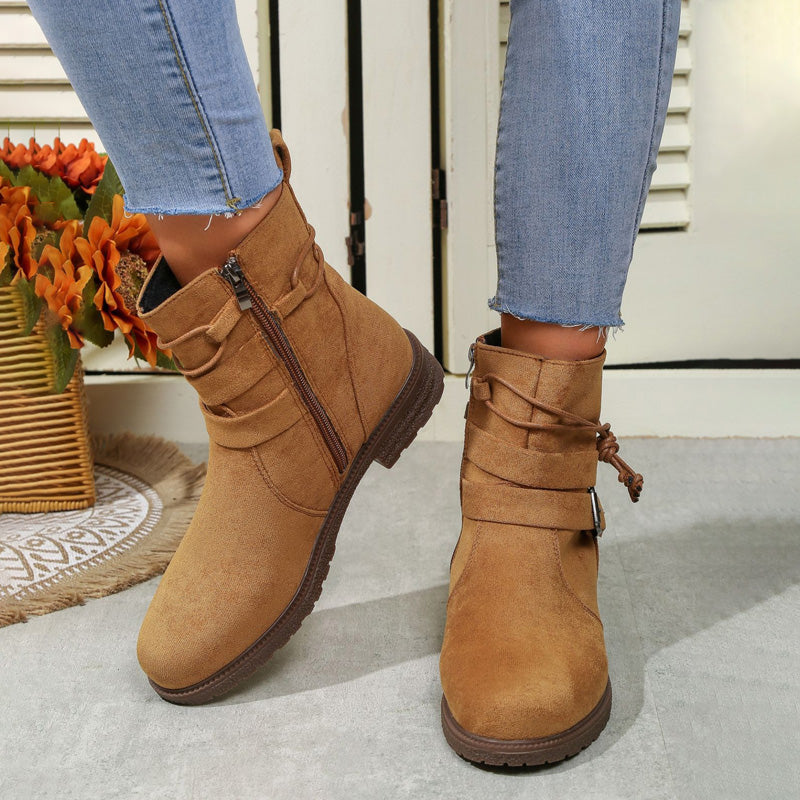 Levoire | Bottes Mi-Hautes Robustes À Boucle Pour Femmes