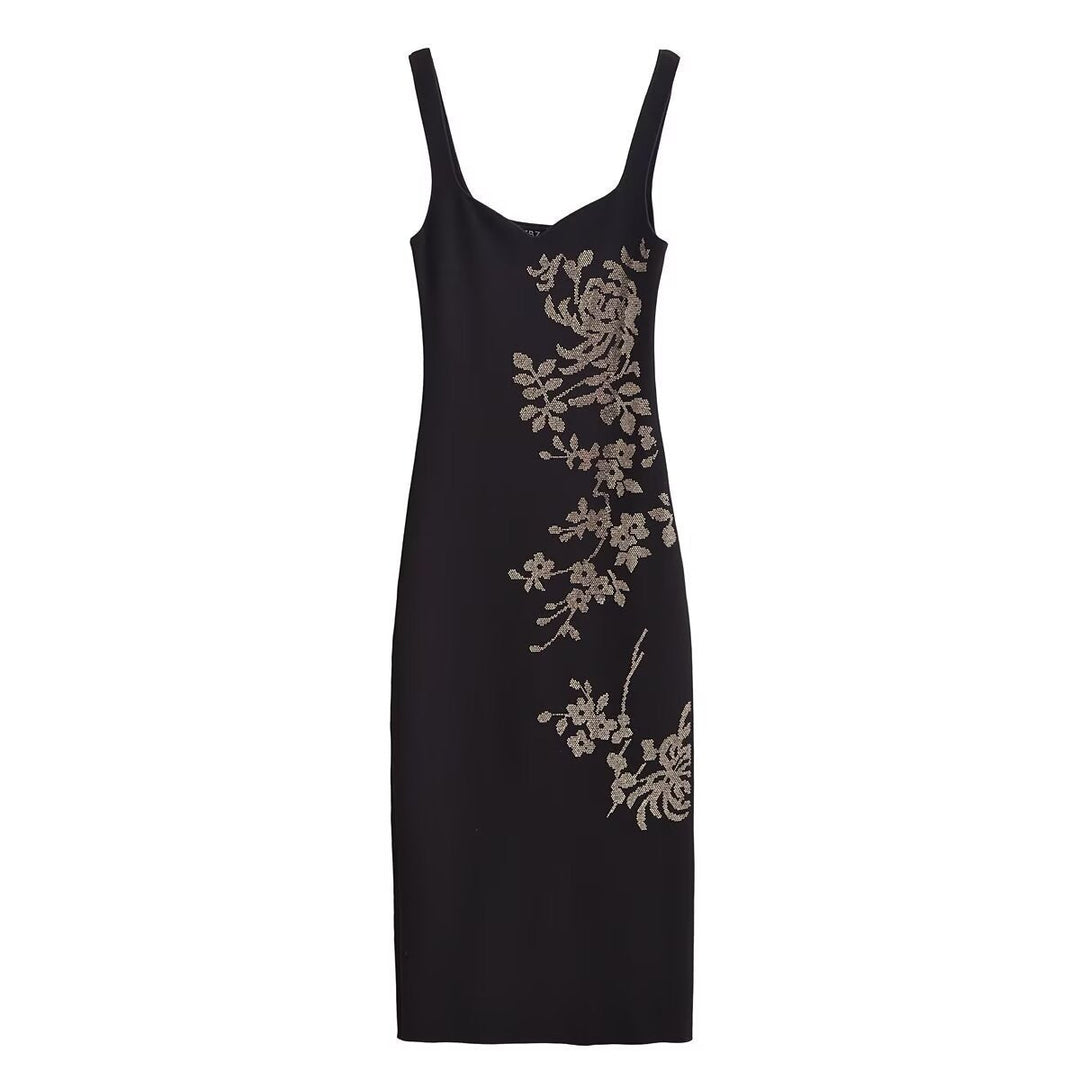 Levoire | Robe débardeur en tricot brillant avec bretelle plus large Couleur