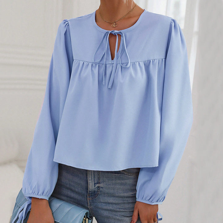 Blouse femme avec lien décoratif et coupe décontractée Levoire