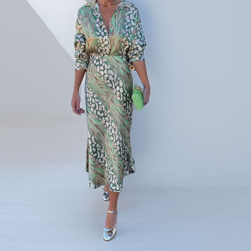 Robe maxi élégante pour femme avec motif scintillant et fronces Levoire
