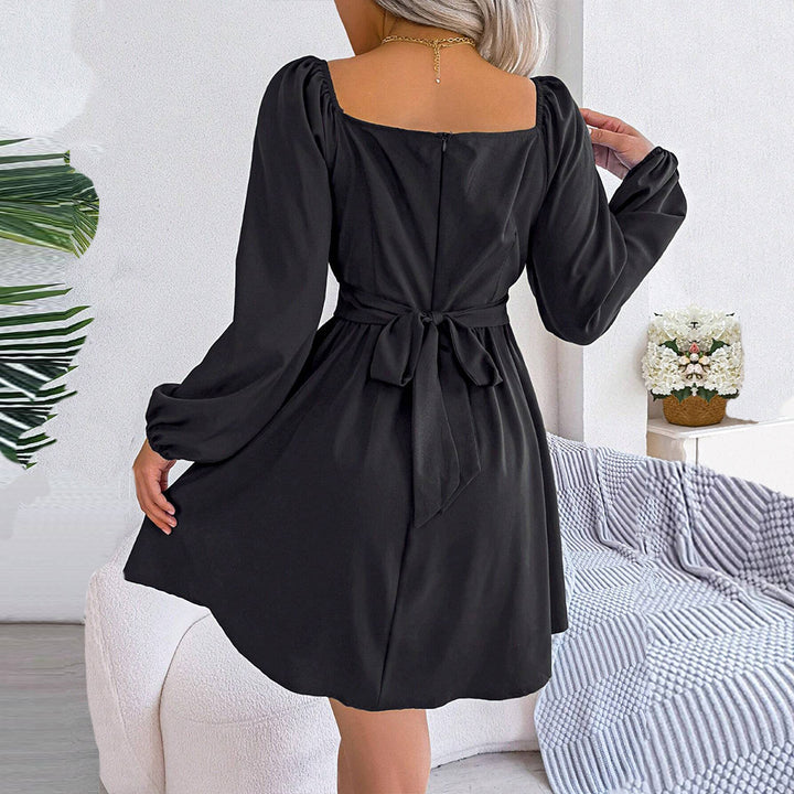 Robe mini femme avec corsage froncé et longues manches bouffantes Levoire