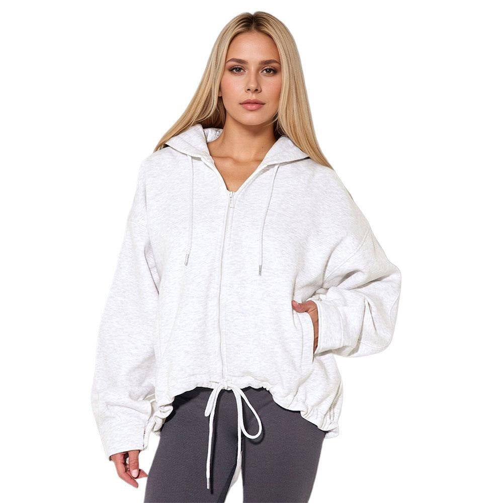 Sweat à capuche surdimensionné pour femmes avec cordon de serrage et poches latérales Levoire