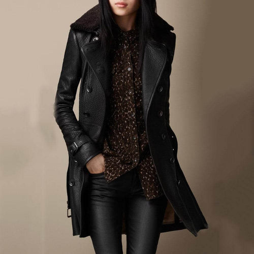 Levoire | Manteau trench en cuir luxueux