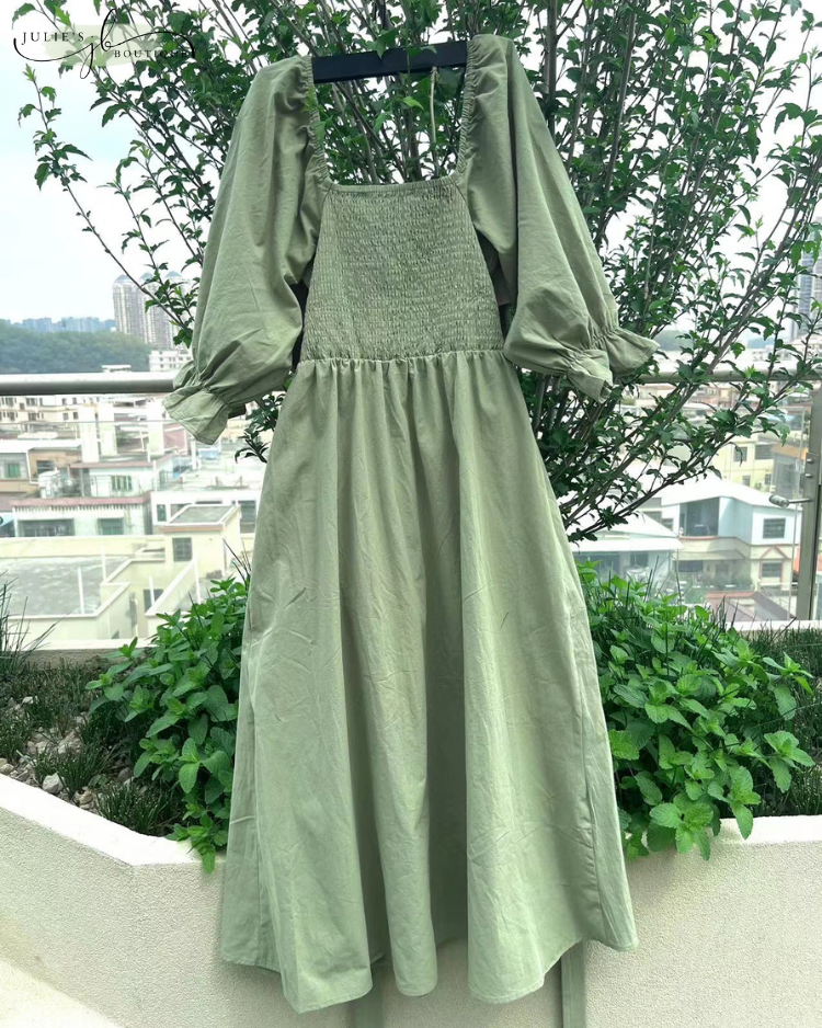 Levoire | Robe Française Avec Manches Volantes