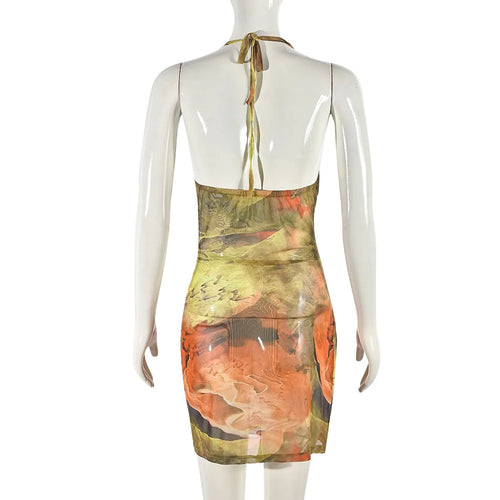 Levoire | Imprimé Sans Manches Courte Mini Robe