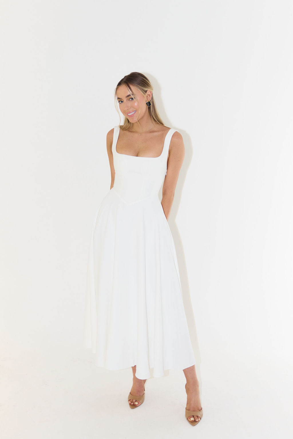 Levoire | Robe Vintage Imprimée Florale Blanc