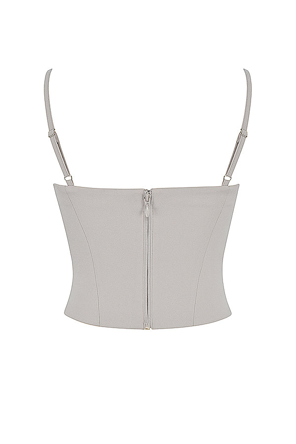 Levoire | Couleur D'Huître Bijou Corset Avec Conception En Tige De Fer