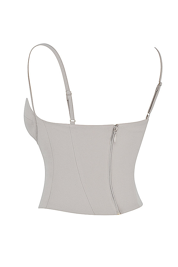 Levoire | Couleur D'Huître Bijou Corset Avec Conception En Tige De Fer