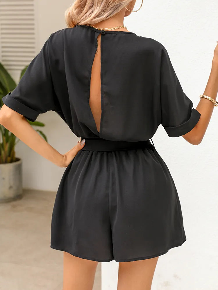 Levoire | Combinaison Short Avec Col Rond