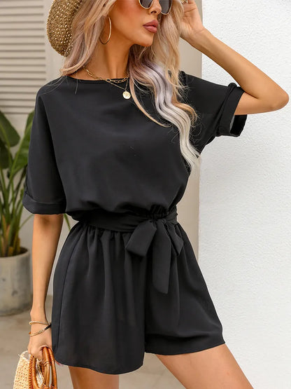 Levoire | Combinaison Short Avec Col Rond