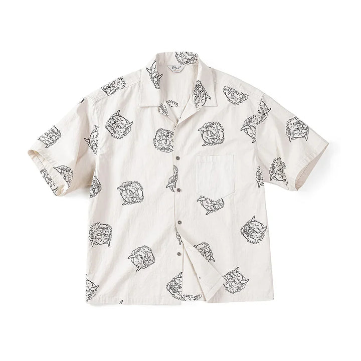 Levoire | Chemise Inspirée À Manches Courtes Beige
