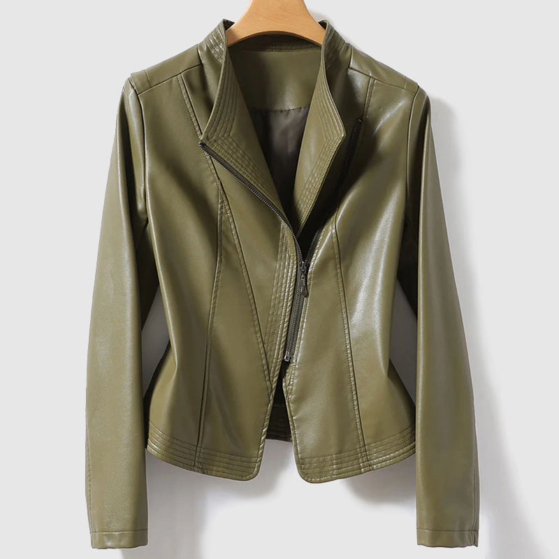 Levoire | Veste En Cuir Pour Femmes Vert
