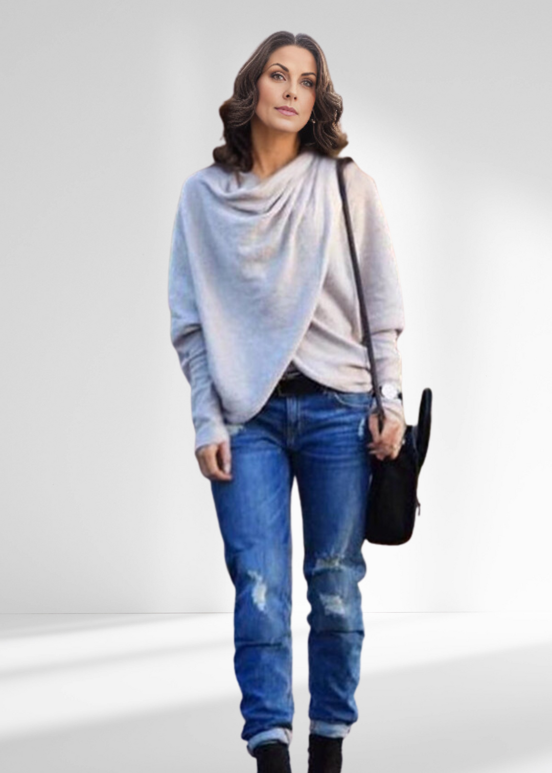 Levoire | Top À Enroulement Élégant Pour Femmes Gris