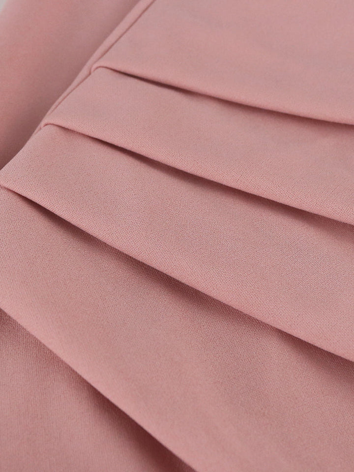 Levoire | Une Épaule Volants Plissés Fente Midi Robe
