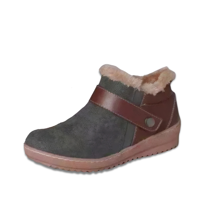 Levoire | Bottes en cuir synthétique antidérapantes et chaudes Gris
