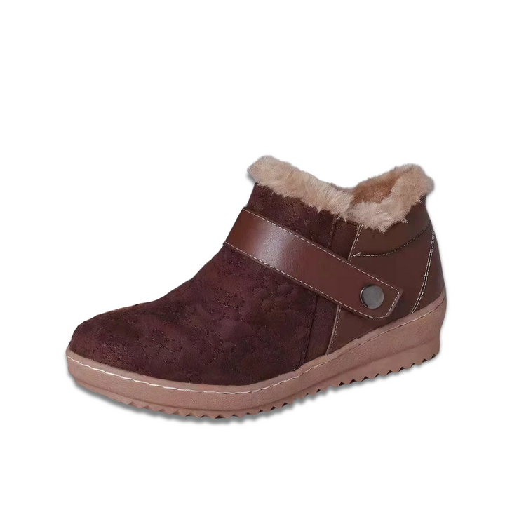 Levoire | Bottes en cuir synthétique antidérapantes et chaudes Rouge vin