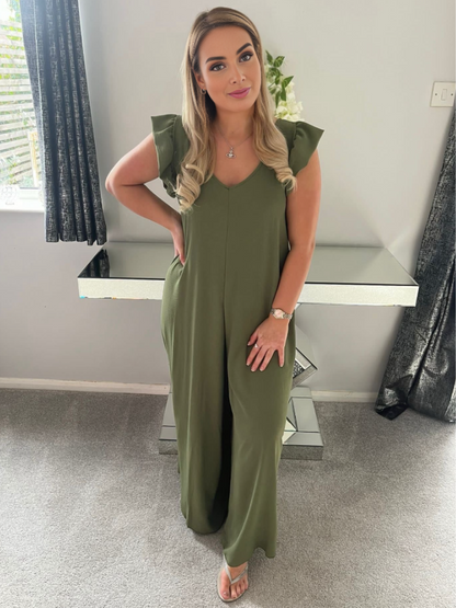Levoire | Combinaison Jambes Larges Vert olive
