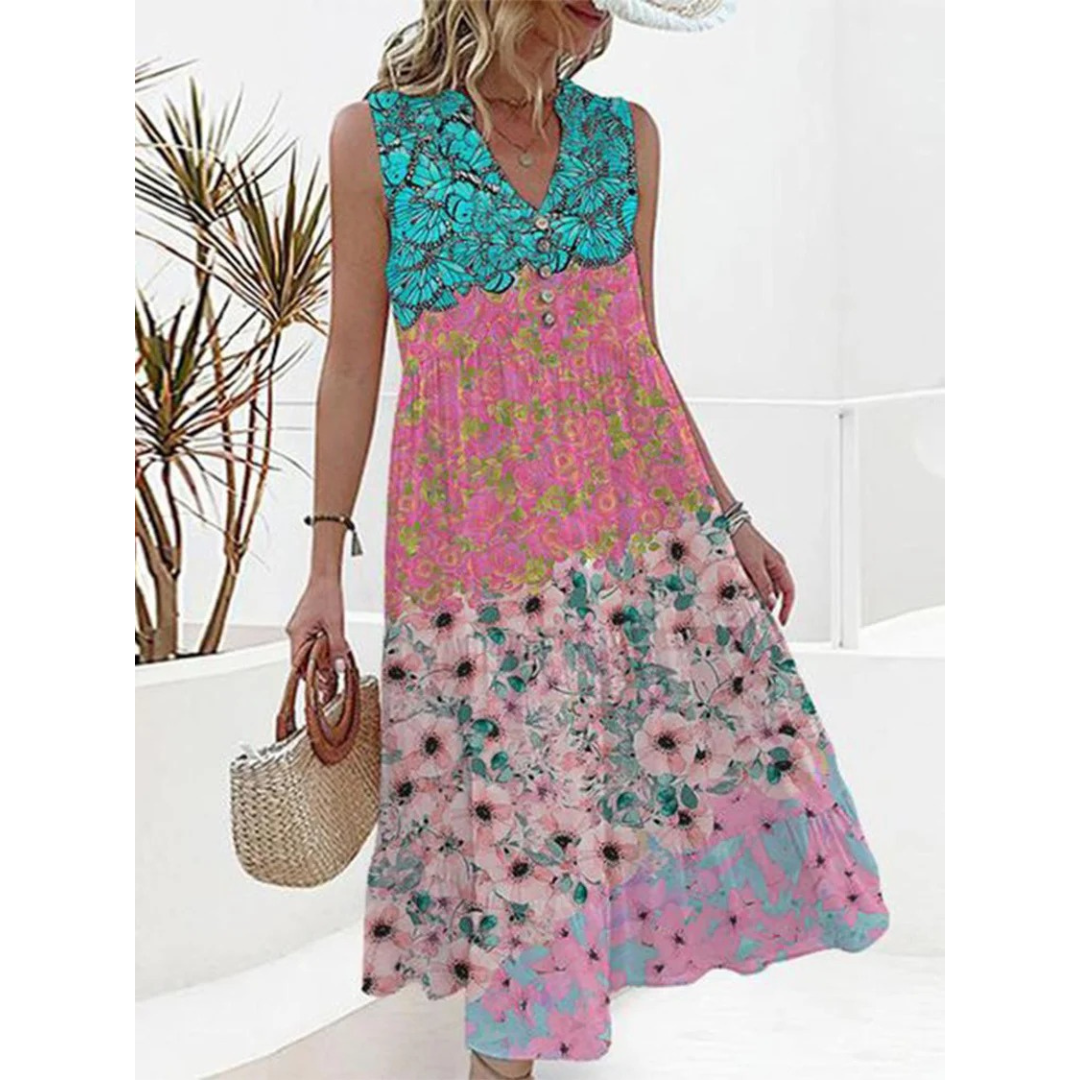 Levoire | Robe Élégante Pour Des Occasions Spéciales Fleurs colorées