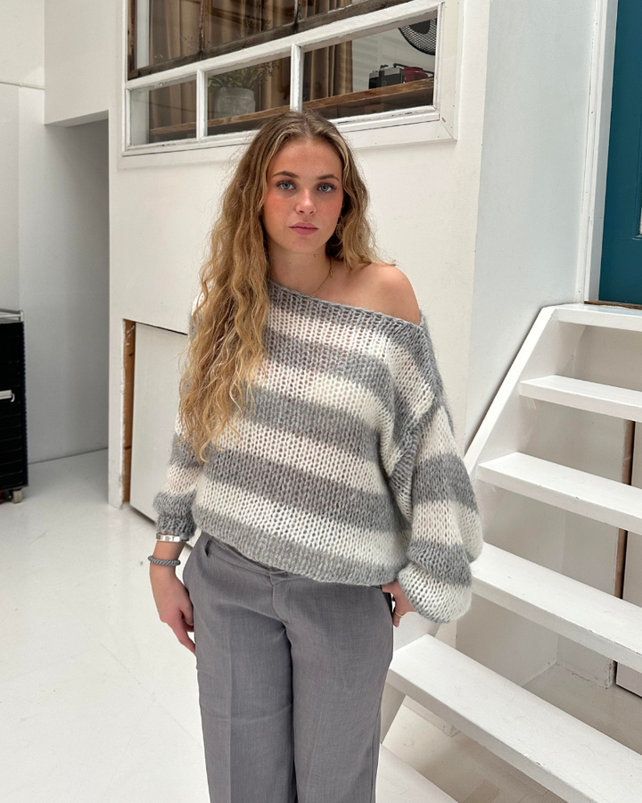 Levoire | Pull En Grosse Maille Gris