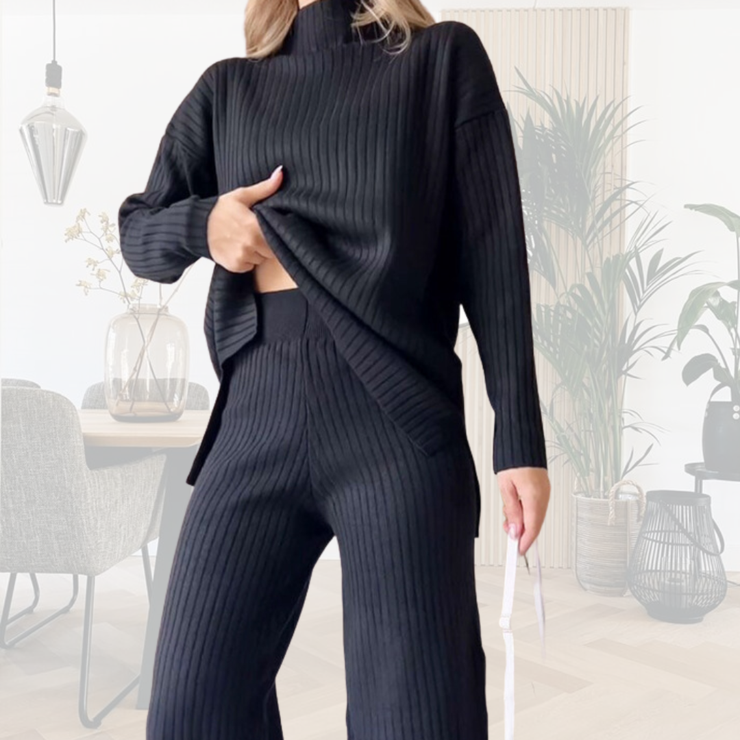 Levoire | Ensemble 2 Pièces Chaud Et Confortable Noir