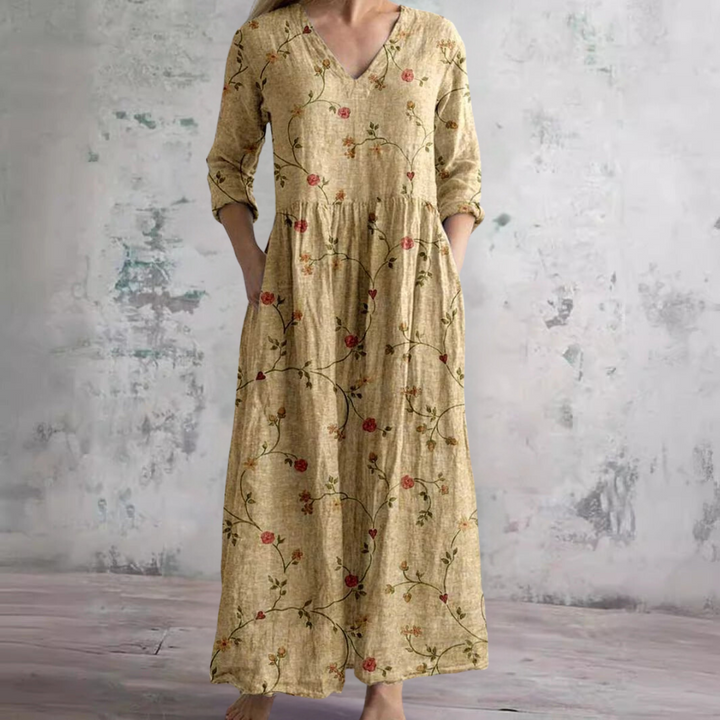 Levoire | Robe Florale Grâce Or jaune