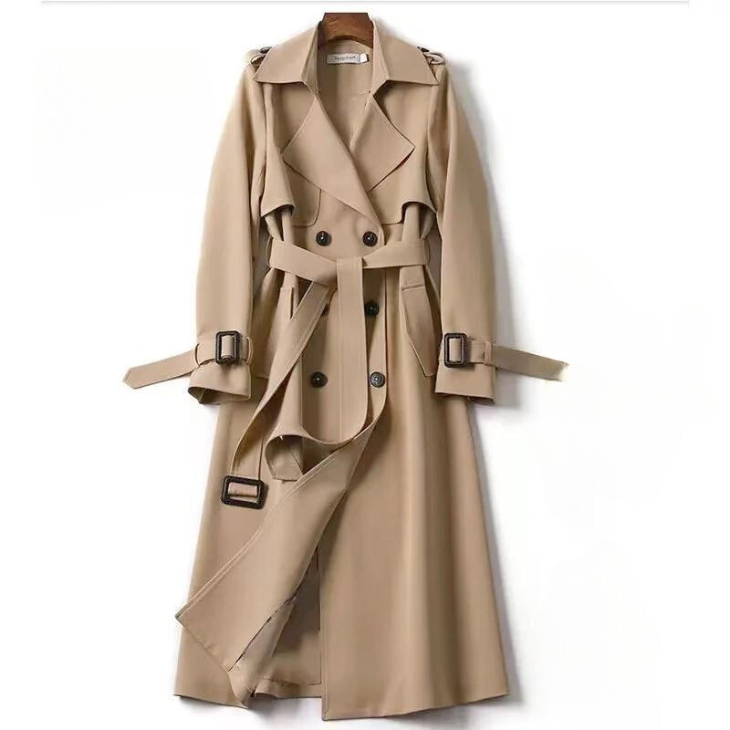 Levoire | Chic manteau plus long Khaki
