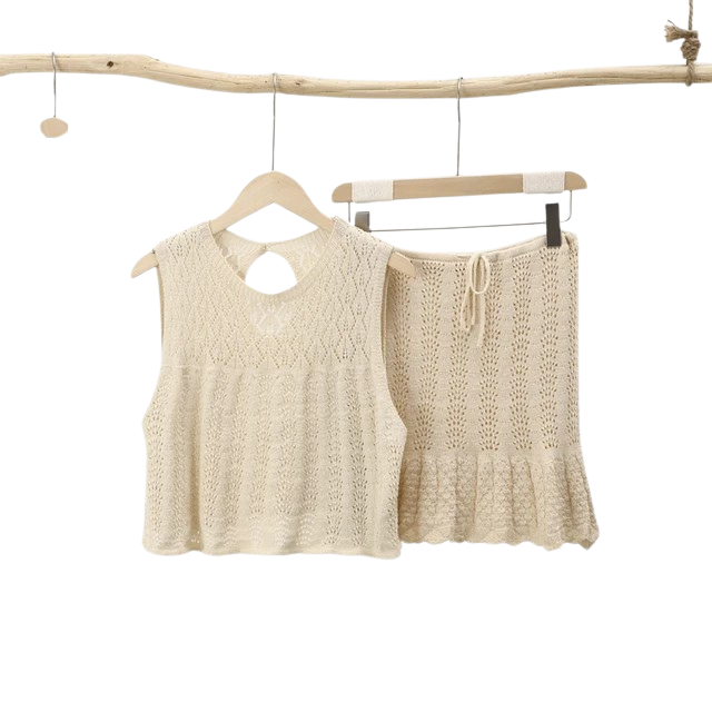 Levoire | Haut Et Jupe Ensemble Beige