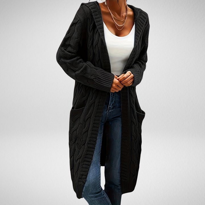 Levoire | Veste Douce Avec Capuche Et Poches Noir