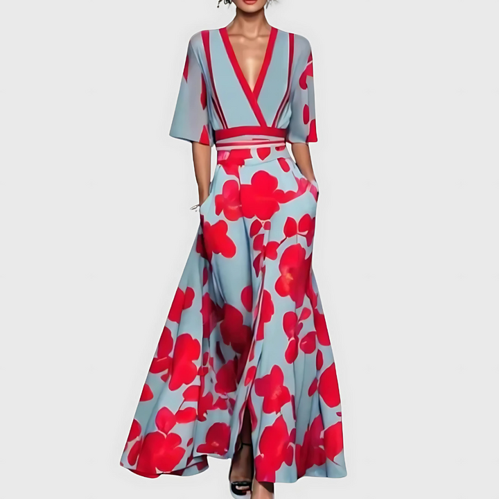 Levoire | Robe Maxi Décolleté V Rot