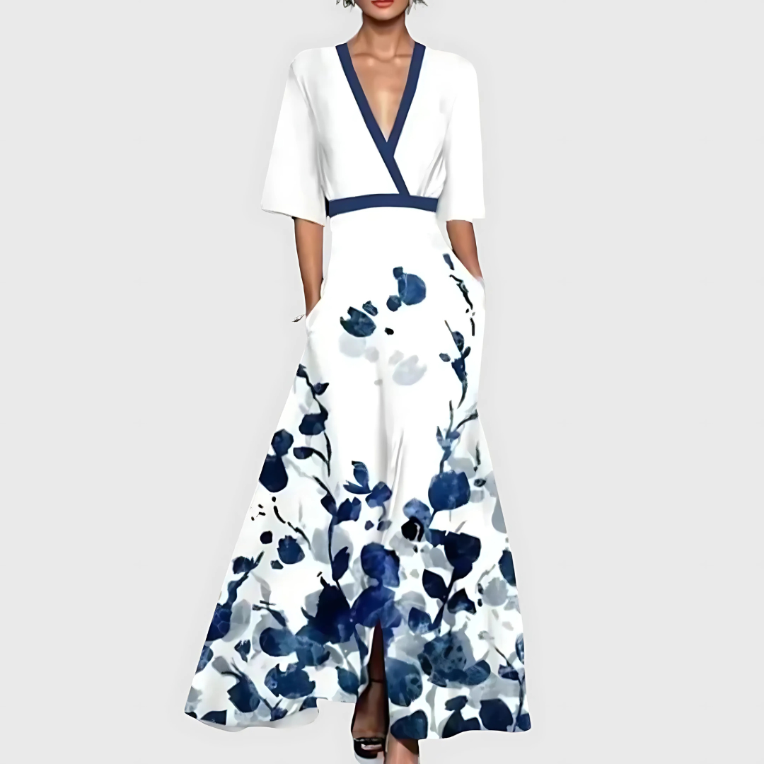 Levoire | Robe Maxi Décolleté V Blanc