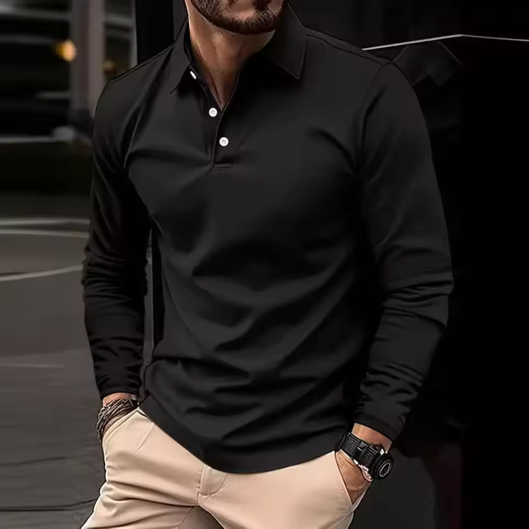 Levoire | Polo Décontracté Intelligent Pour Hommes Noir