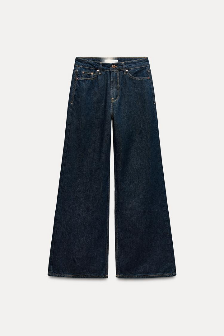 Levoire | Jean Leg Avec Taille Haute Marine