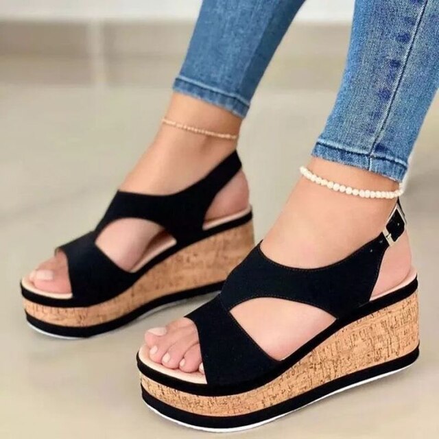 Levoire | Sandales Ouvertes Tendance À Talons Pour Femmes Noir