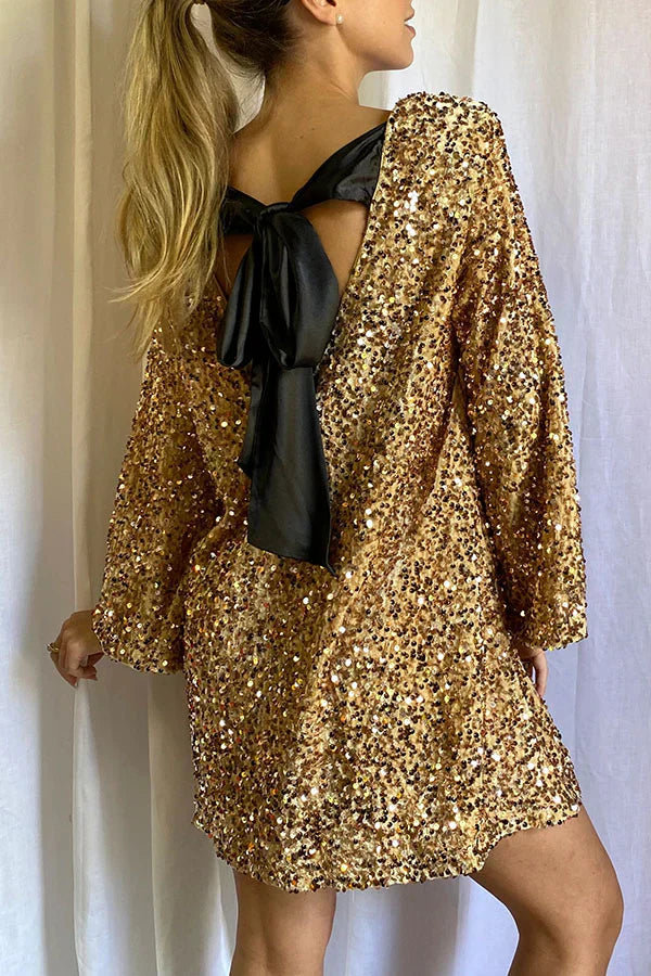 Levoire | Robe De Bal Elsa Paillettes En Tissu Polyester Luxueux Or