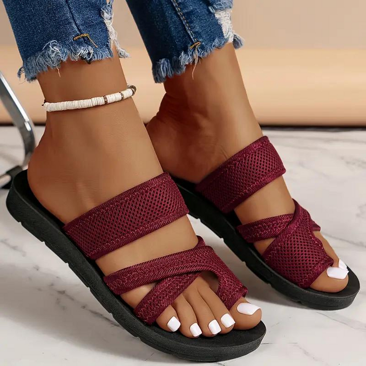 Levoire | Sandales À Enfiler Légères Chaussures D'Été Bourgogne