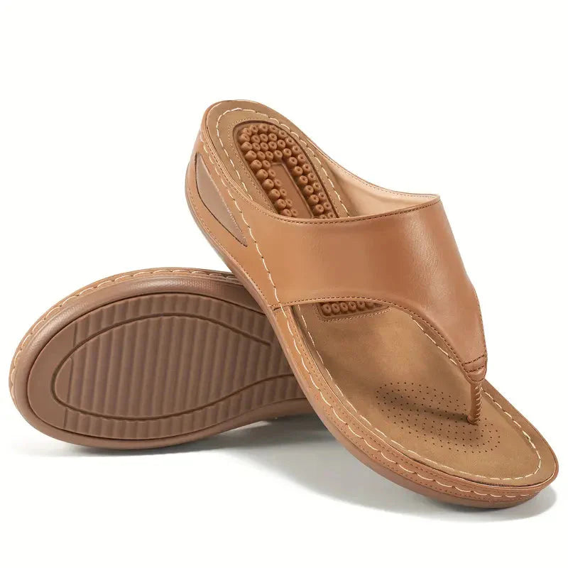 Levoire | Sandales À Talon Compensé Pour Femmes Marron foncé