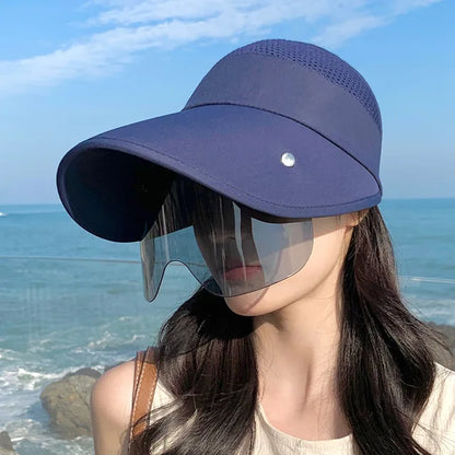 Levoire | Chapeau de cyclisme avec Protection Solaire et Style Élégant pour les Aventuriers d'Été bleu marine