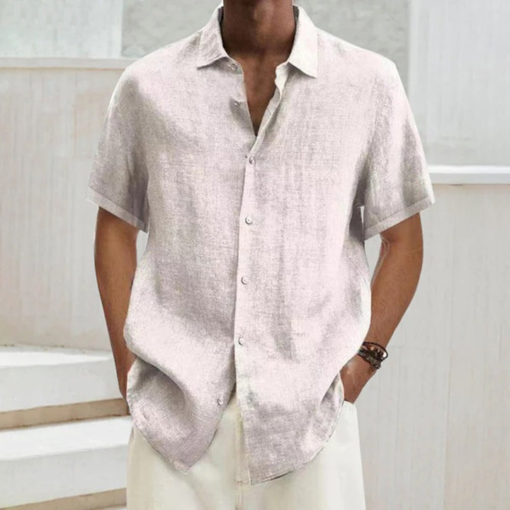 Levoire | Manches Courtes Coupe Décontractée Fermeture À Boutons Vêtements Pour Hommes Blanc