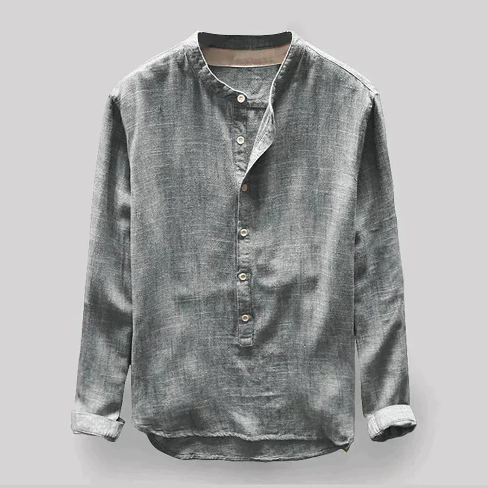 Levoire | Fermeture À Boutons Respirante Manche Longue Chemises Oxford Pour Hommes Gris